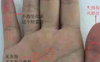 小指上的財富紋不小心就發財了